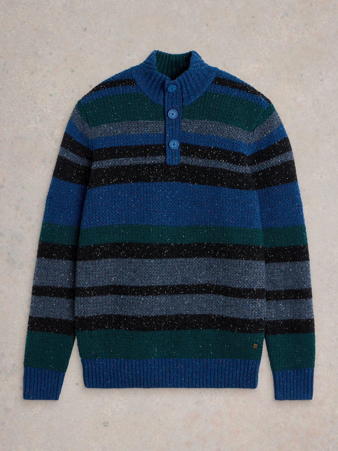 WHITE STUFF - BERKLEY BUTTON NECK STRIPE