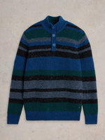 Load image into Gallery viewer, WHITE STUFF - BERKLEY BUTTON NECK STRIPE
