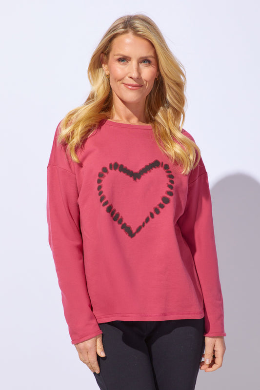 ESCAPE -  SHIBORI HEART PULLOVER