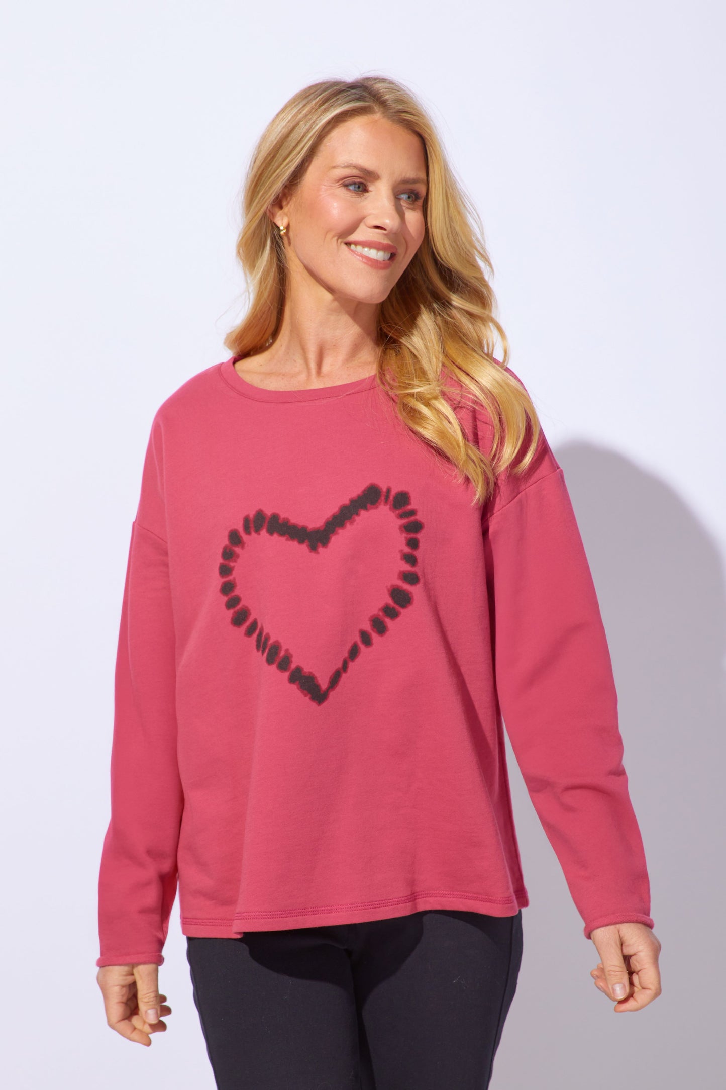 ESCAPE -  SHIBORI HEART PULLOVER