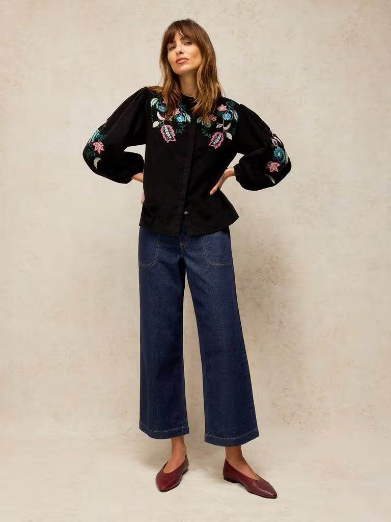 Tia Wide Leg Crop Jeans