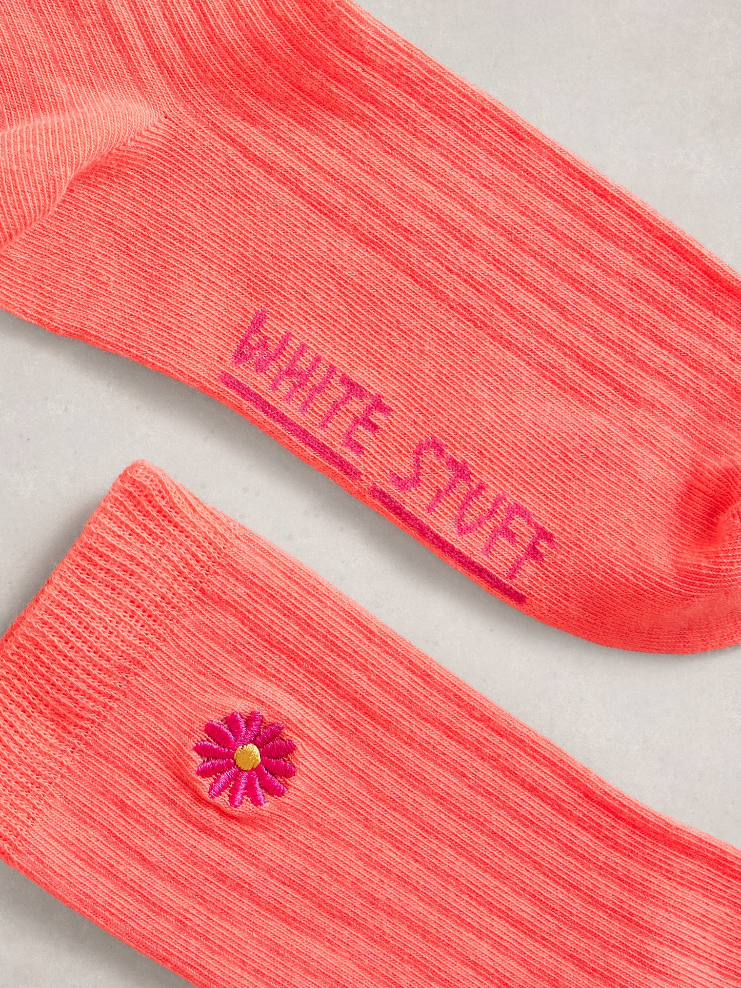 Embroidered Flower Rib Sock - Suttles & Seawinds