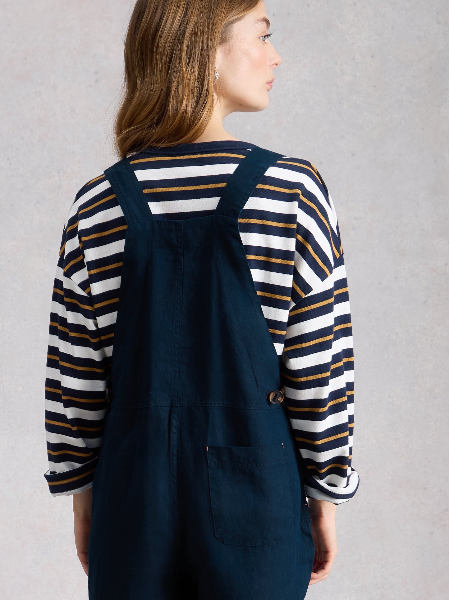 Vivian Linen Dungaree - Suttles & Seawinds