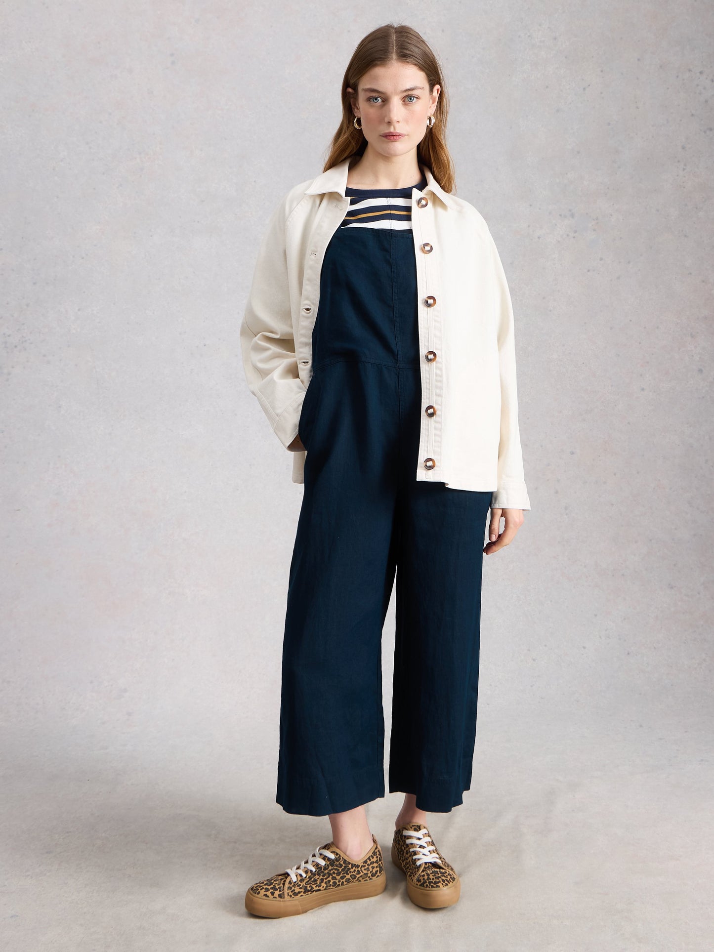 Vivian Linen Dungaree - Suttles & Seawinds