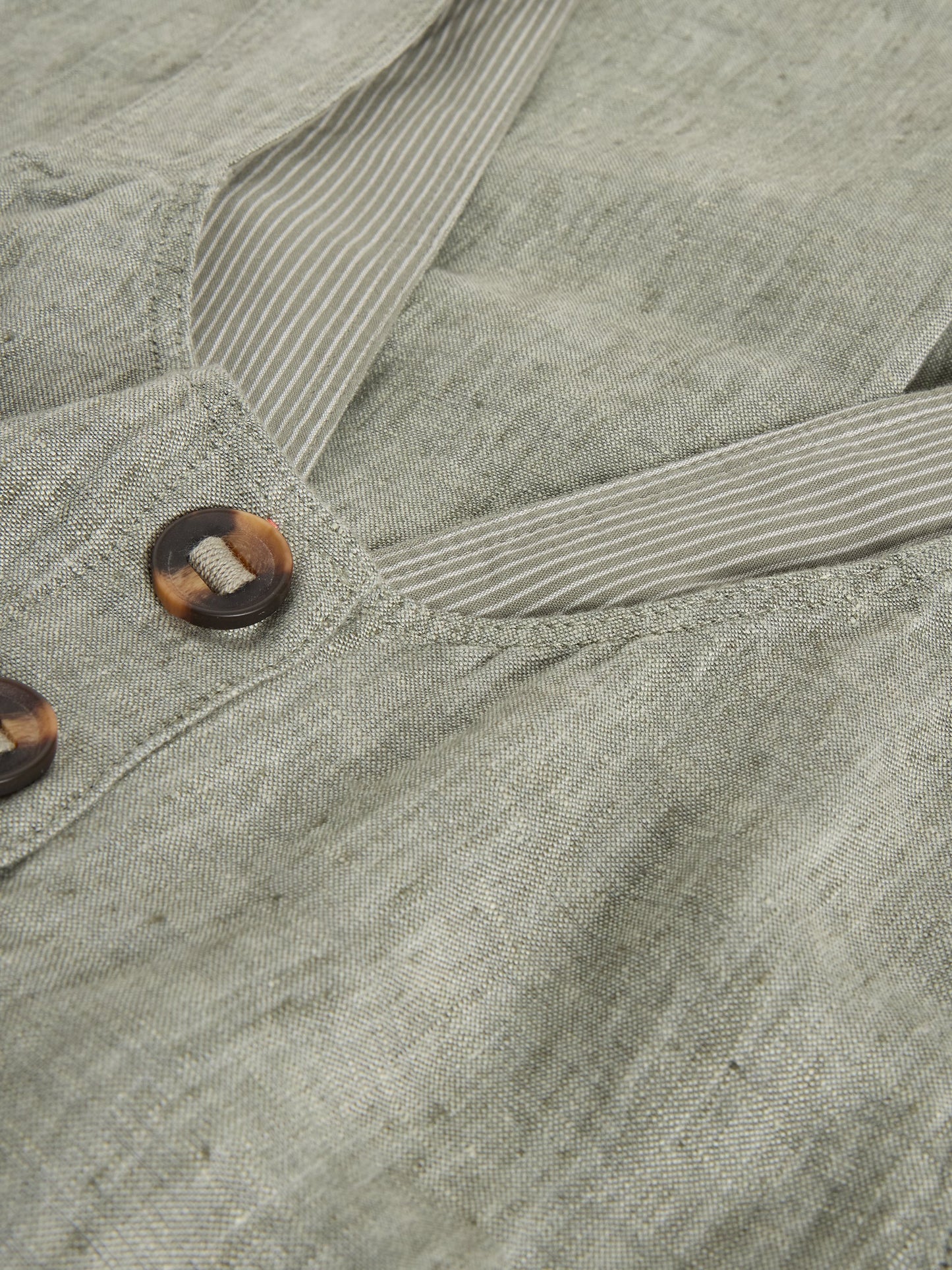 Viola Linen Dungaree - Green - Suttles & Seawinds