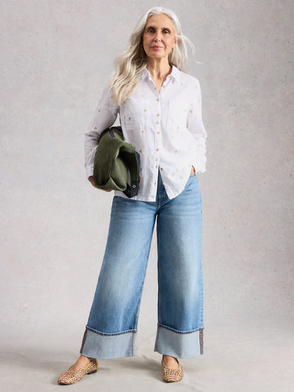Sophie Organic Cotton Shirt - Ivory - Suttles & Seawinds