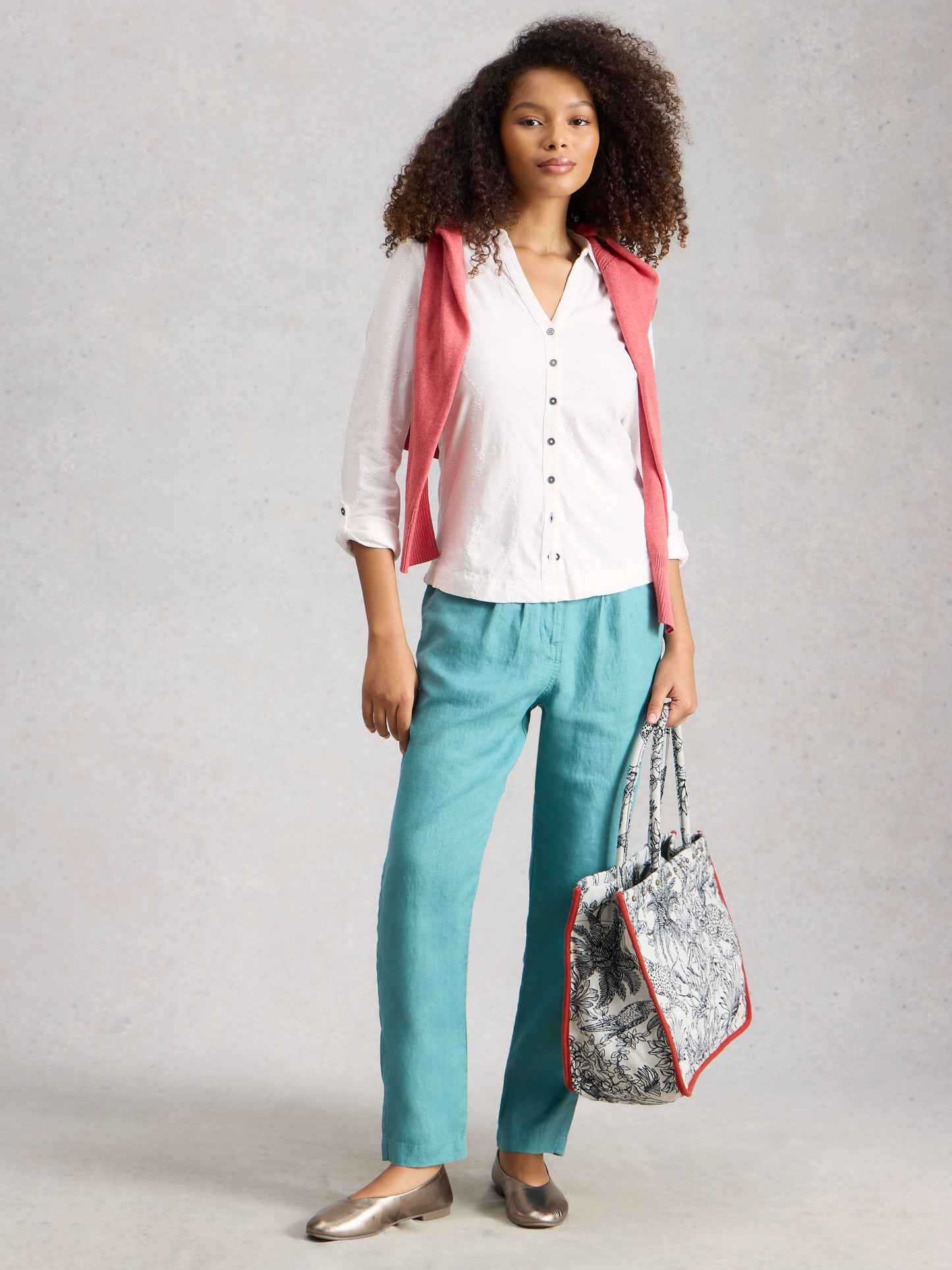 ANNIE BRODERIE JERSEY SHIRT