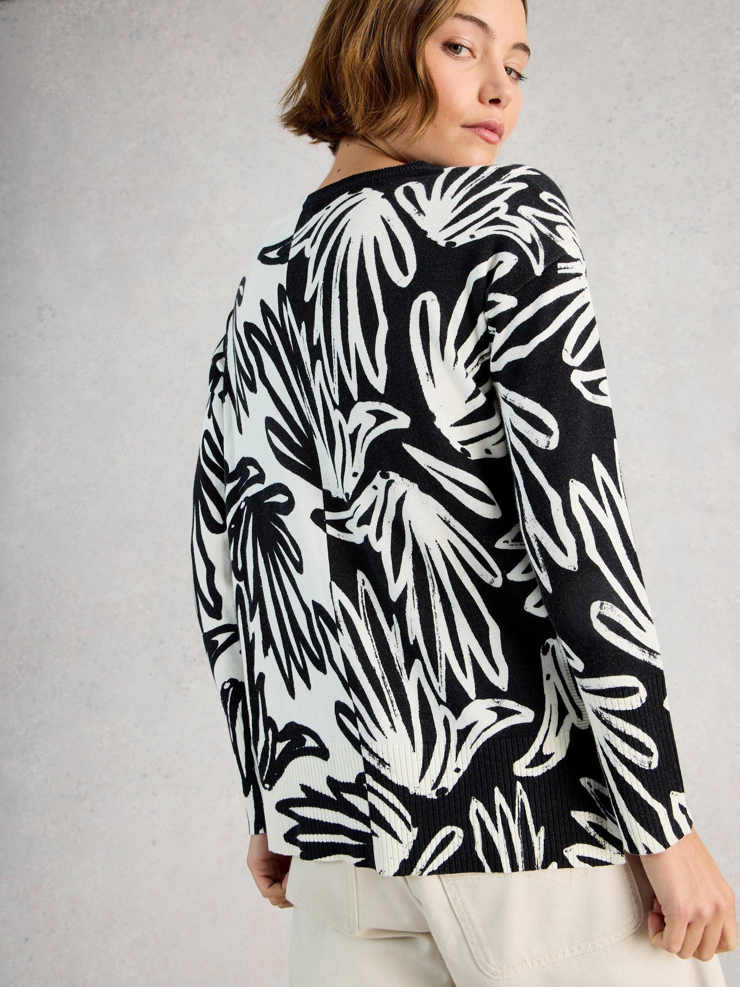 Olive Print Jumper