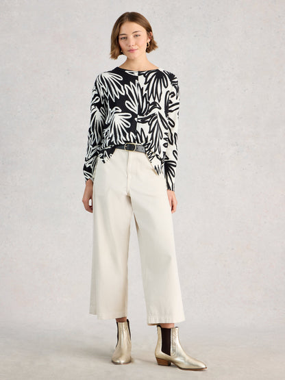 Olive Print Jumper - Suttles & Seawinds