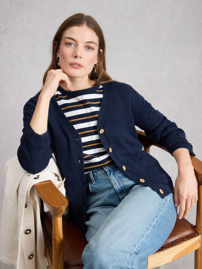 Nova Linen Blend Cardi - Suttles & Seawinds
