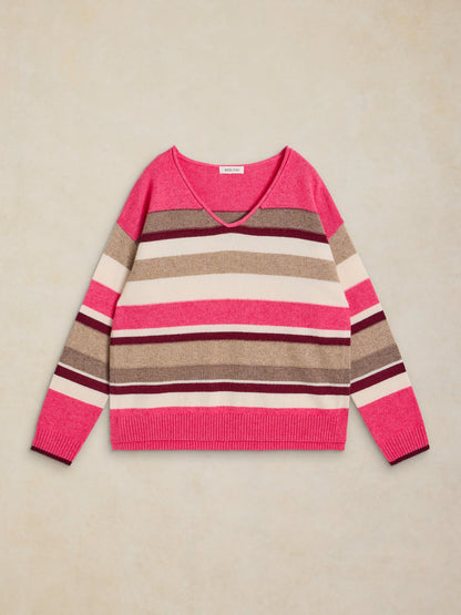 Sansa V Neck Stripe Jumper