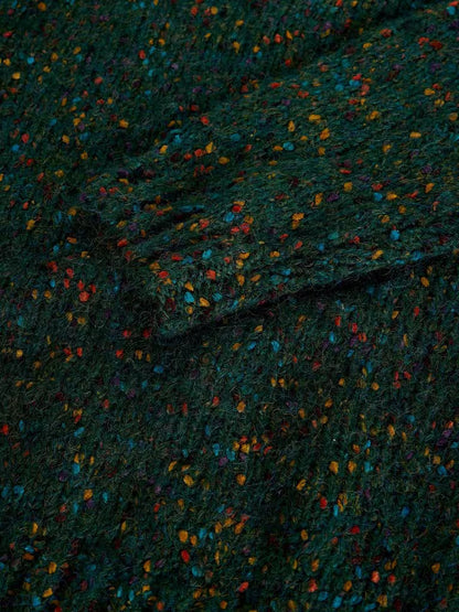 White Stuff Texture V Neck Sweater Dark Green - Flat Detail