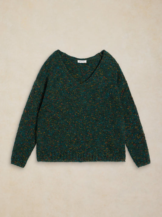 Texture V Neck Jumper