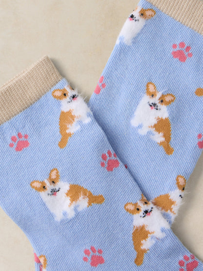 Fluffy Corgi Ankle Sock