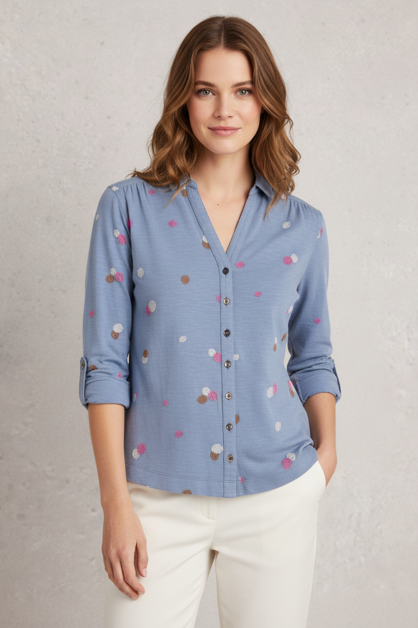Annie Jersey Embroidered Shirt