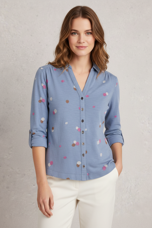 Annie Jersey Embroidered Shirt