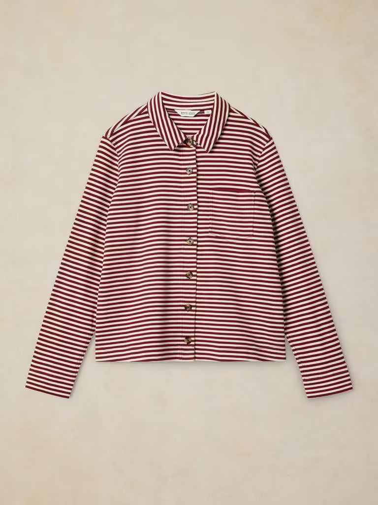 White Stuff Imogen Shirt Plum Multi - Flat Front