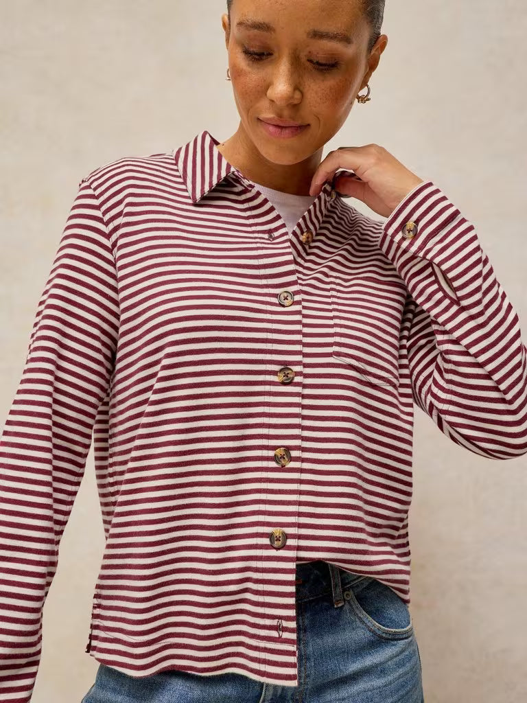 White Stuff Imogen Shirt Plum Multi - Lifestyle