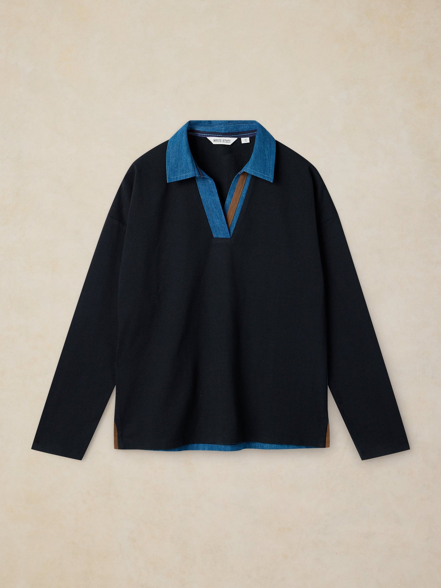 Denim Mix Rugby Top