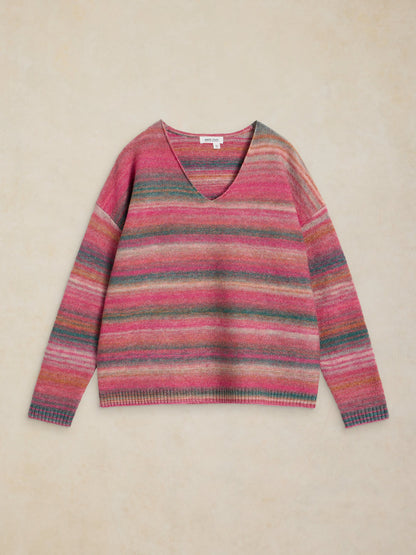 Spacedye V Neck Jumper