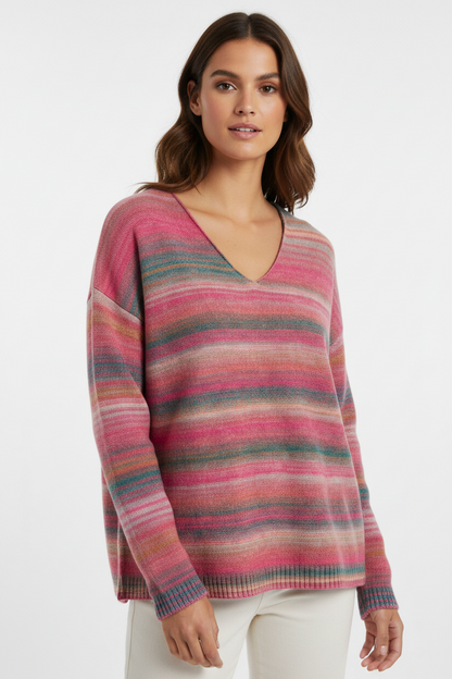 Spacedye V Neck Jumper