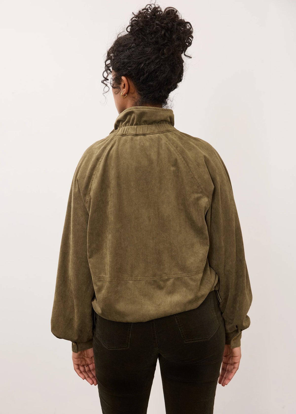 Cinched Hem Bomber Jacket