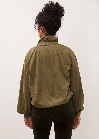 Cinched Hem Bomber Jacket