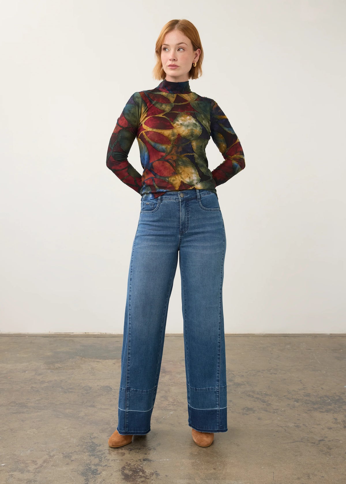 Long Sleeve Mock Neck Top