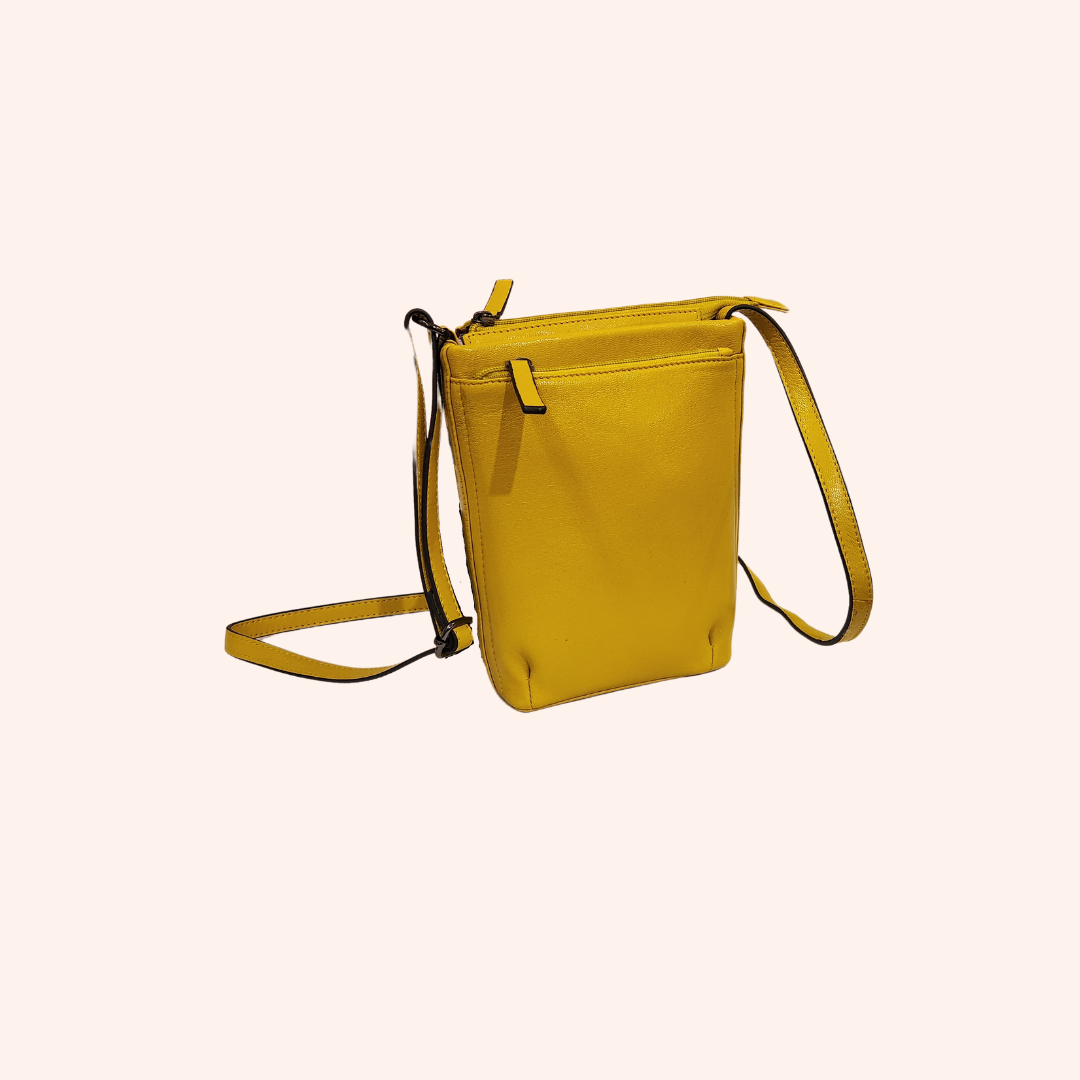 VINTAGE DECOR LEATHER CROSSBODY BAG LIME