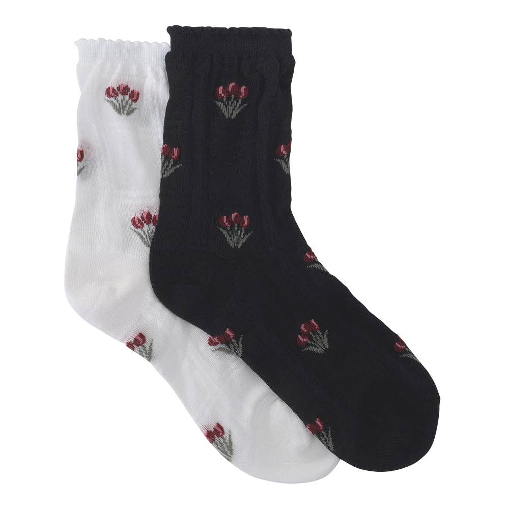 Flower Crew Socks