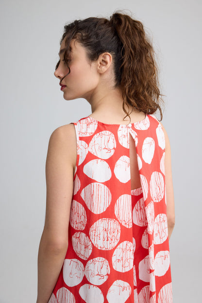Celestia Print Balloon Hem Dress - Suttles & Seawinds
