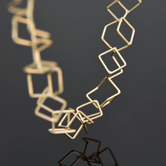 MAZE BRACELET - SATIN GOLD