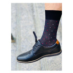 Load image into Gallery viewer, MISTORM - MENS PIN DOT DRESS SOCK
