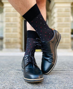 Load image into Gallery viewer, MISTORM - MENS PIN DOT DRESS SOCK
