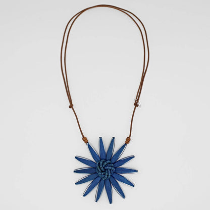 Sylca Designs - Blue Amaya Flower Necklace - Suttles & Seawinds