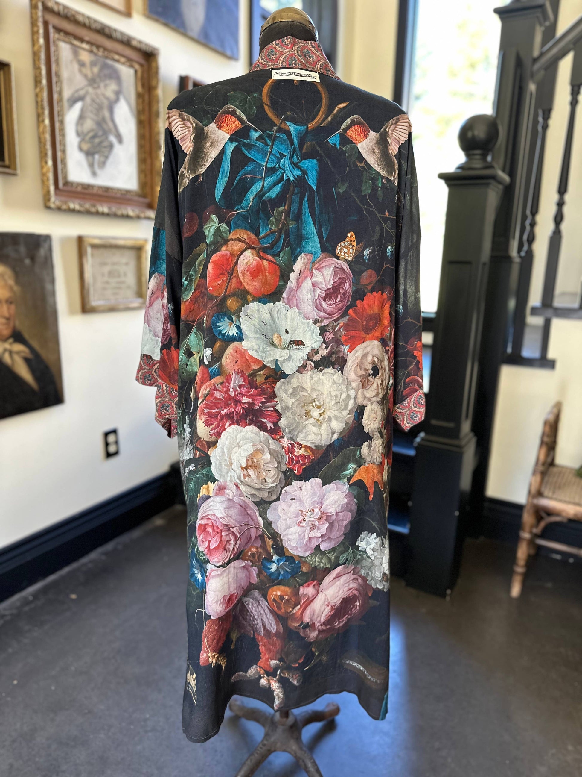 Flight of Fancy Opera Duster Kimono Robe Hummingbird - Suttles & Seawinds