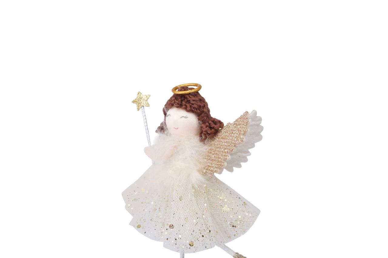 CGB Giftware - Gold Dark Haired Angel Hanging Decoration