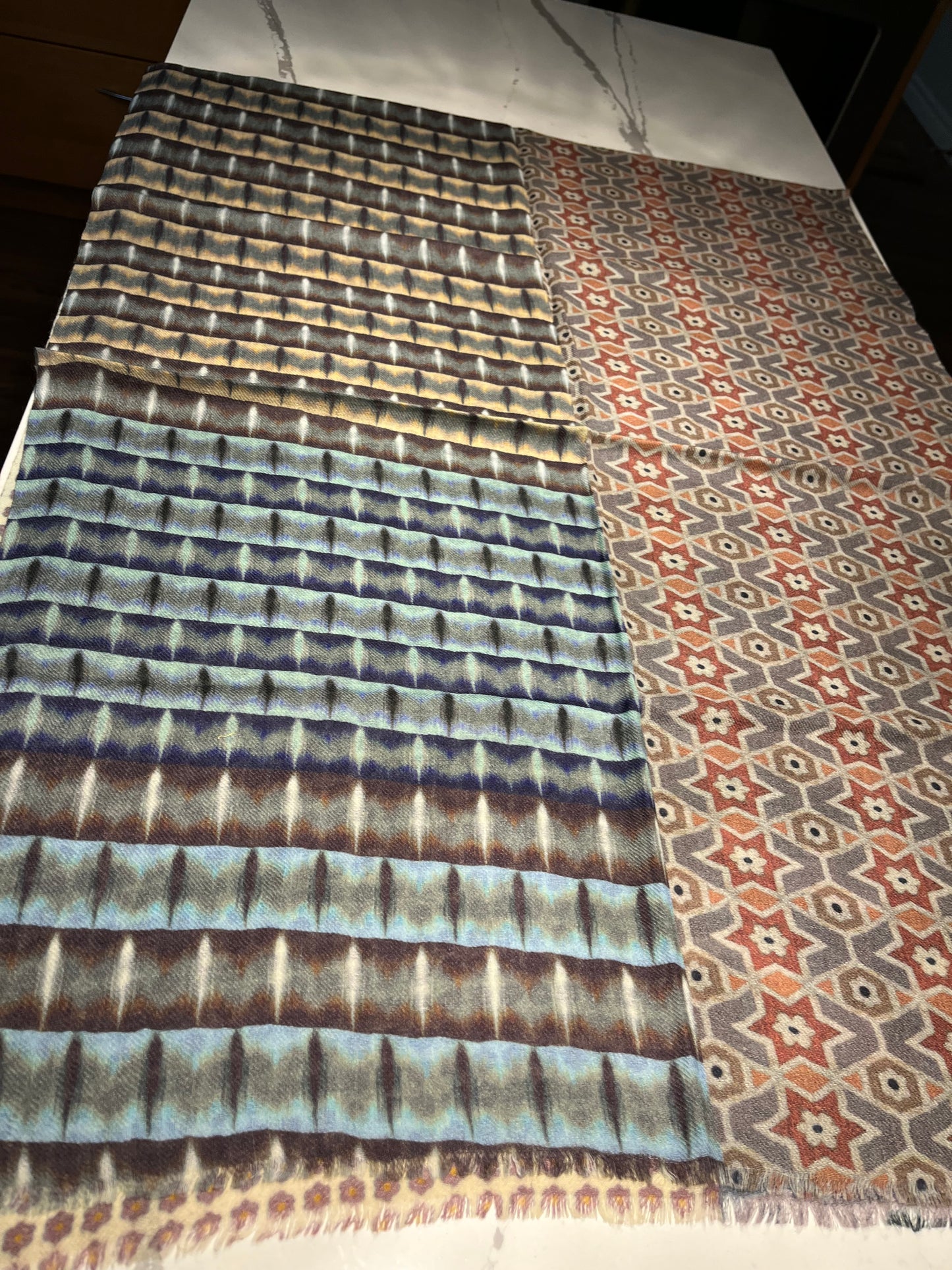 RADIANCE - DIGITAL WOOL & SILK WOVEN SCARF