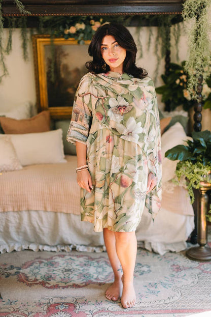 Fleur De Soleil Artist Dress w/ Pockets & Florals - Suttles & Seawinds