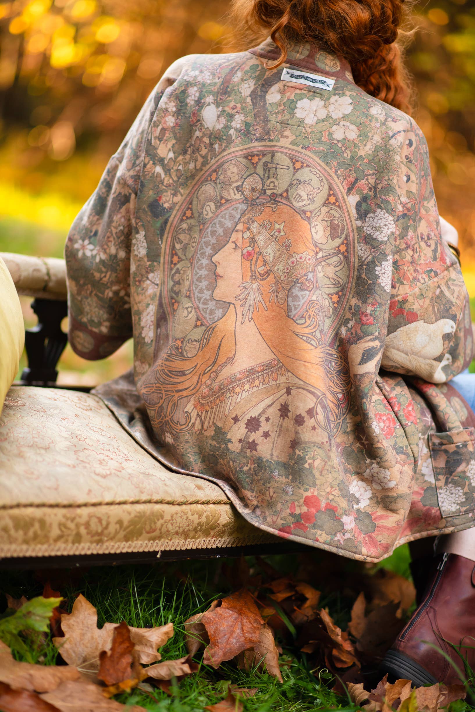 Dream Weaver Fleece Cottage Cardigan Kimono Jacket w/ Zodiac - Suttles & Seawinds