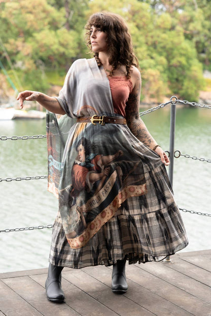 Hold Fast Bohemian Floral Scarf with Sailboat - Suttles & Seawinds