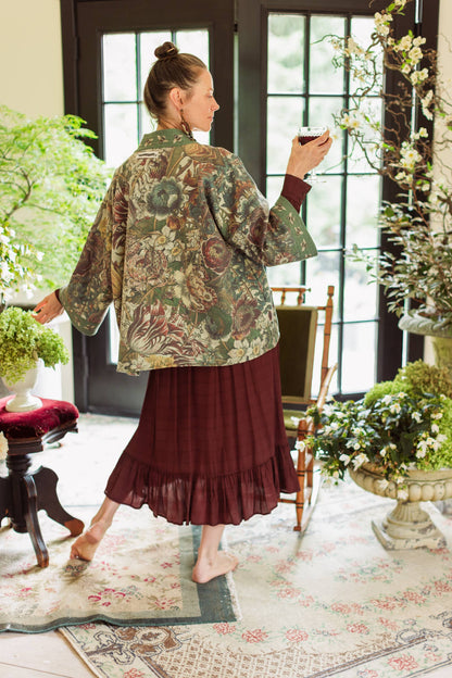 Love Grows Wild Fleece Cottage Cardigan Kimono Jacket - Suttles & Seawinds