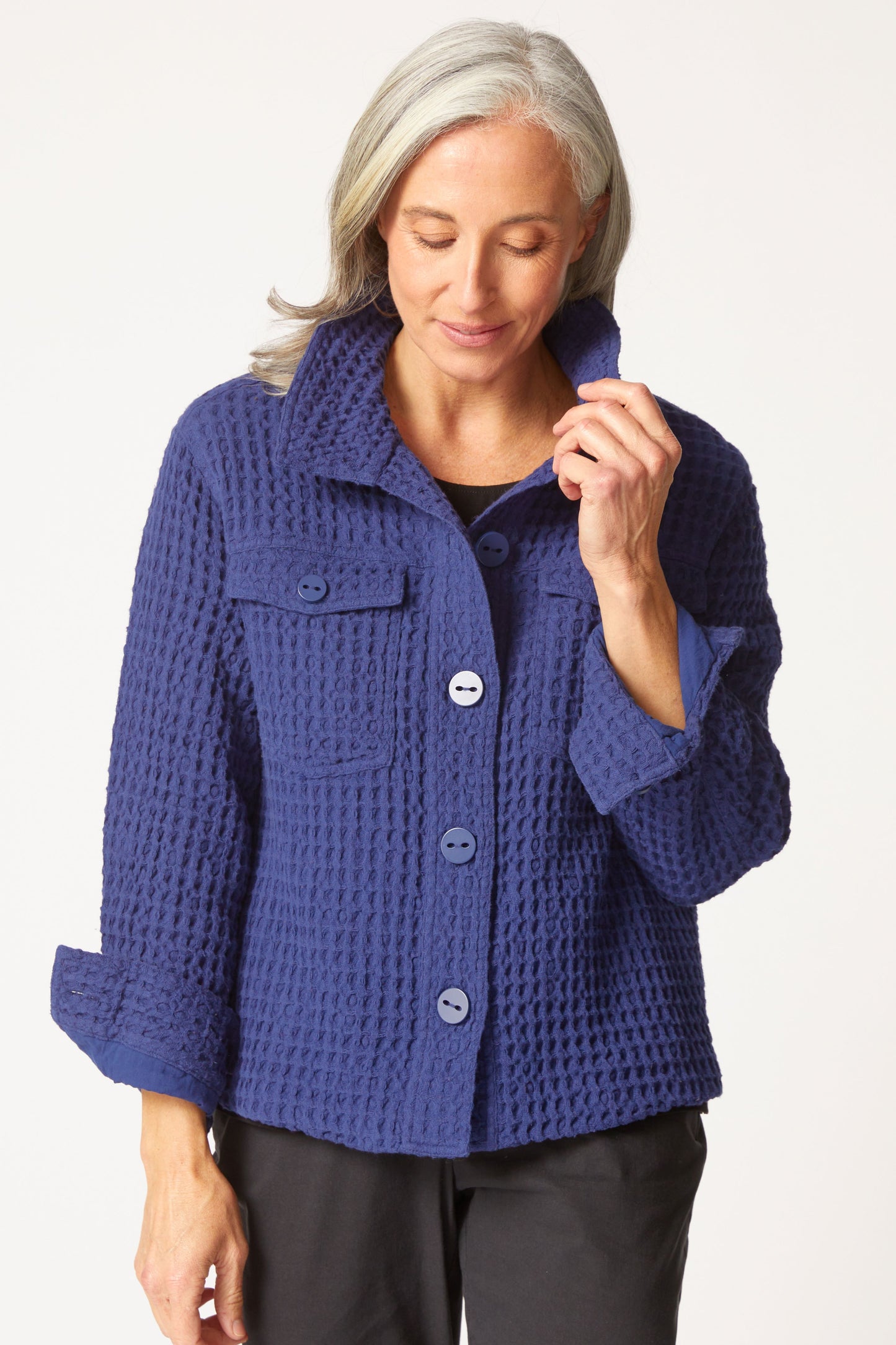 HABITAT -  WASHED HONEYCOMB SHACKET