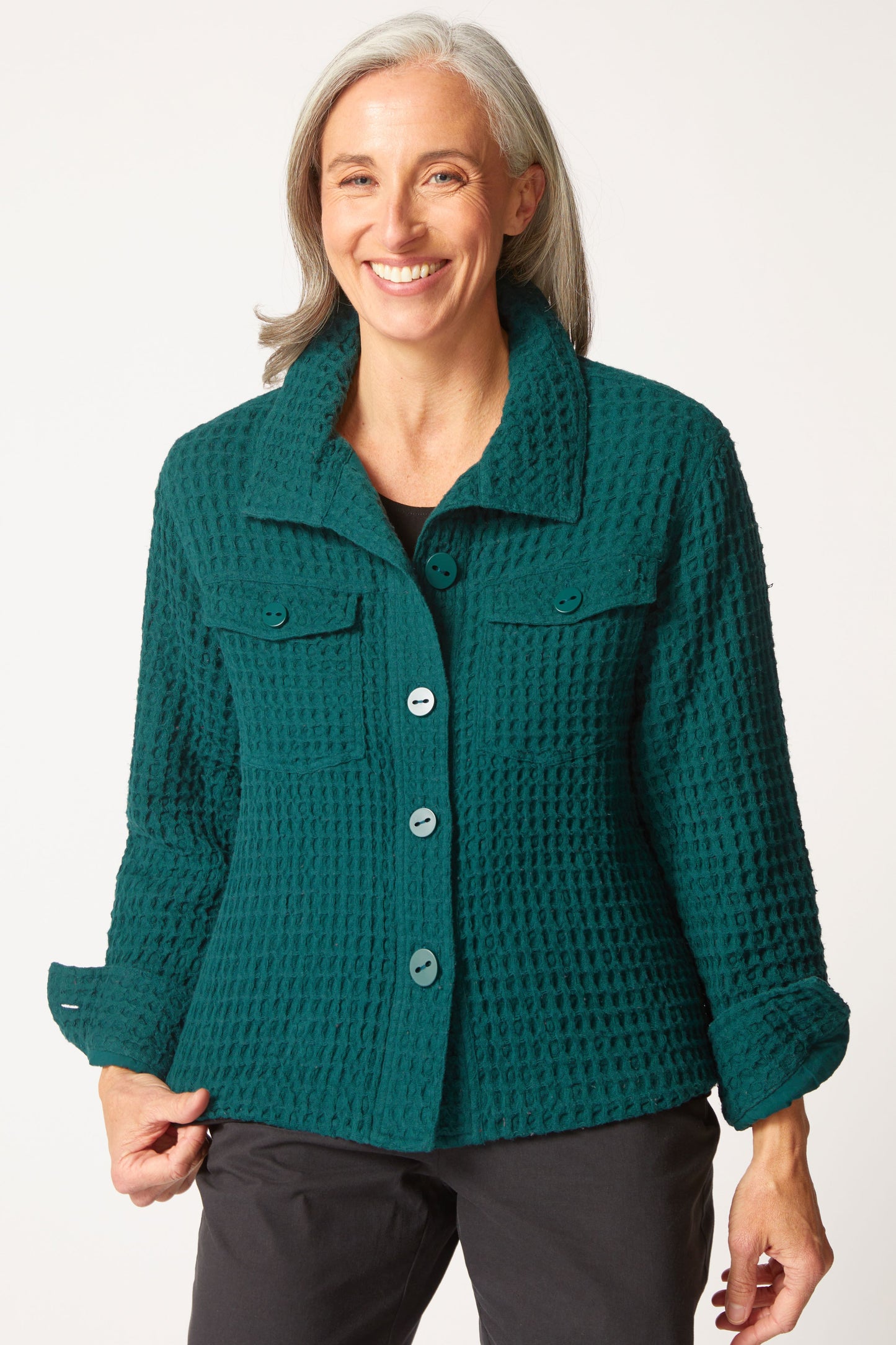 HABITAT -  WASHED HONEYCOMB SHACKET