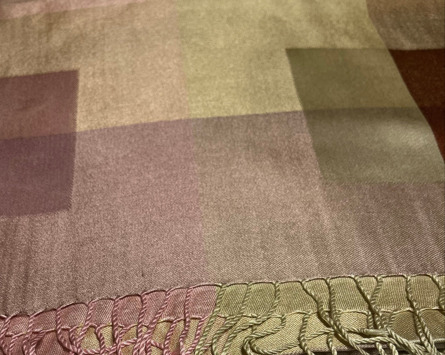 Digital Checkered Silk Scarf