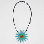 Load image into Gallery viewer, Sylca Designs - Teal Amaya Flower Necklace
