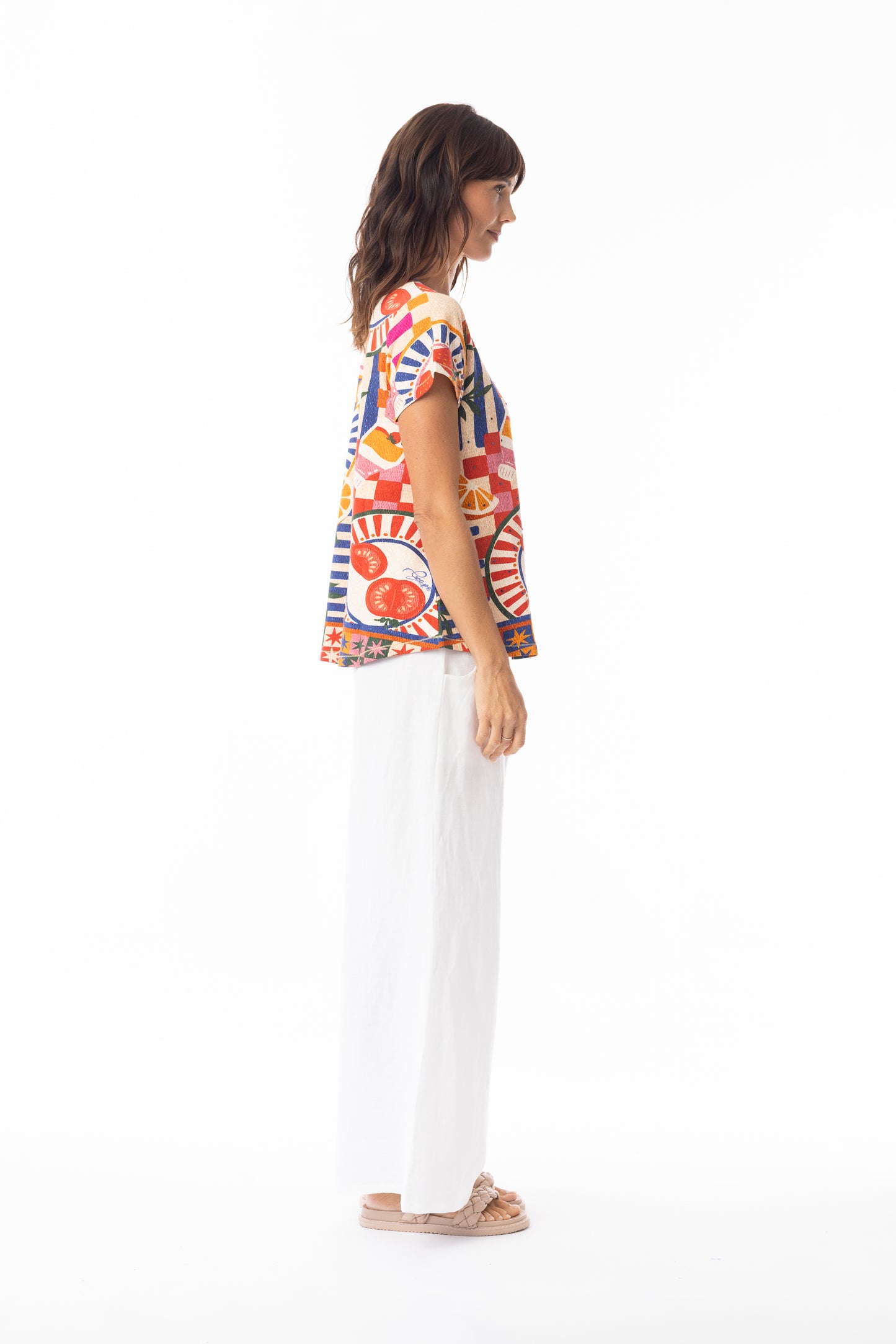 Marcella Print Knit Tee