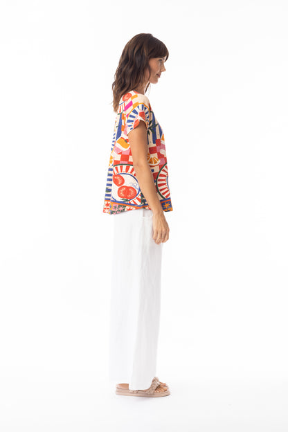Marcella Print Knit Tee - Suttles & Seawinds