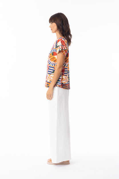 Marcella Print Knit Tee - Suttles & Seawinds