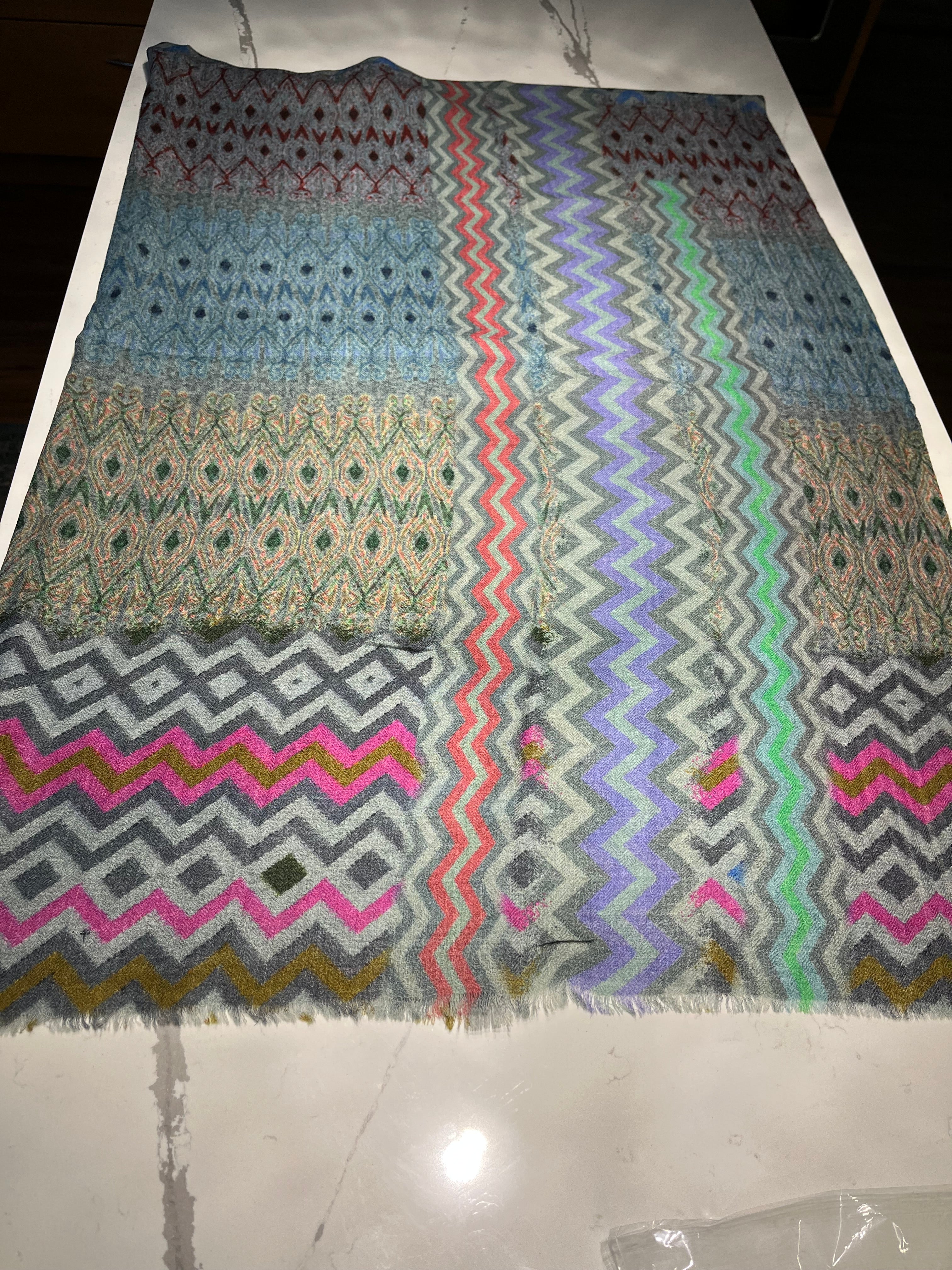 RADIANCE - DIGITAL WOOL WOVEN SCARF